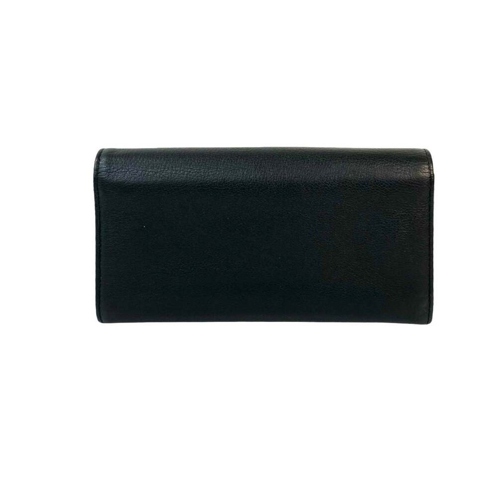 CHANEL Authentic Black Leather Logo Wallet - Picture 2 of 10